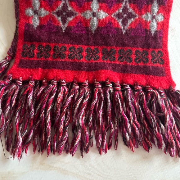 LOUIS VUITTON Rare Runway 100% thick Cashmere 7 FT Fair isle Intarsia Scarf 🧣 - Picture 10 of 13